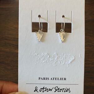 & other stories silver hoop earrings